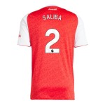 Günstige Fußballtrikots Arsenal Saliba 2 Heimtrikot 2025-26 Kurzarm